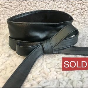 Black obi belt